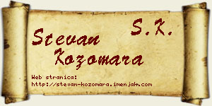 Stevan Kozomara vizit kartica